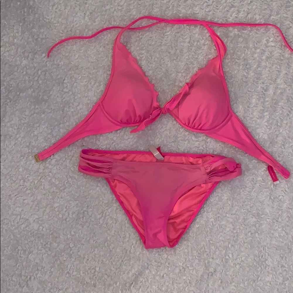 Hot pink bikini